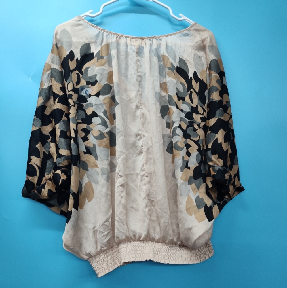 New York & Company Beige Textured Blouse - Picture 8 of 8